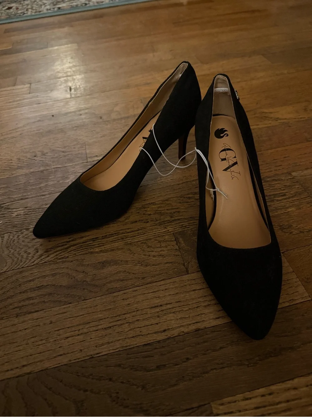 Gloria Vanderbilt Black Pointed Toe Stiletto Pumps for Women